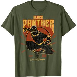 imageMarvel Black Panther Action Since 1966 Retro Vintage TShirt TShirtOlive Green