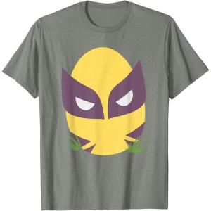 imageMarvel Wolverine Pastel Spring Holiday Easter Egg TShirtOlive Heather