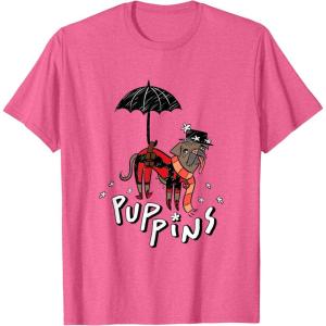imageMarvel Deadpool ampamp Wolverine Mary Poppins Dogpool Puppins TShirtPink Heather