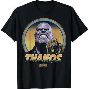 imageMarvel Infinity War Thanos Vintage Portrait Graphic TShirt TShirtBlack