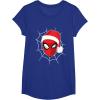 imageMarvel Comics SpiderMan Christmas Face Portrait TShirtRoyal Blue