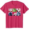 imageMarvel Avengers Super Heroes Retro Comic Art TShirtRed Heather
