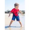 imageMarvel Raglan Rash Guard and Swim Trunks UPF 50 Outfit Set Toddler to Big Kid Sizes 2T  1820Spiderman  Red  Blue
