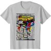 imageMarvel SpiderMan Classic Retro Paint Splat Comic TShirt TShirtSilver Grey