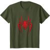 imageMarvel SpiderMan Miles Morales Game Spider Icon TShirtOlive Green
