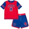 imageMarvel Raglan Rash Guard and Swim Trunks UPF 50 Outfit Set Toddler to Big Kid Sizes 2T  1820Spidey  Red  Blue