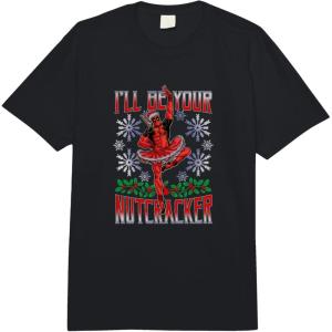 imageMarvel Deadpool Christmas Ill Be Your Nutcracker Comfort Colors Adult Heavyweight TshirtBlack