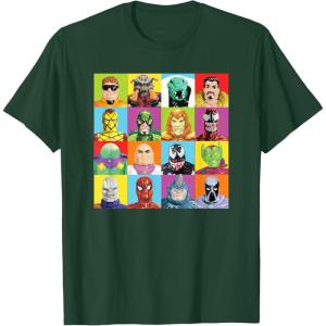 imageMarvel SpiderMan Beyond Amazing Vintage Retro Villains TShirtDark Green