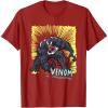 imageMarvel Venom Graphic Pop Marker Colour TShirtCranberry Red
