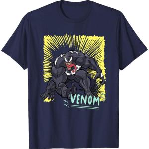 imageMarvel Venom Graphic Pop Marker Colour TShirtNavy Blue