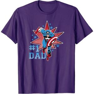 imageMarvel Fathers Day Captain America 1 Dad Vintage Portrait TShirtPurple