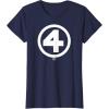 imageFantastic Four  White Logo TShirtNavy Blue