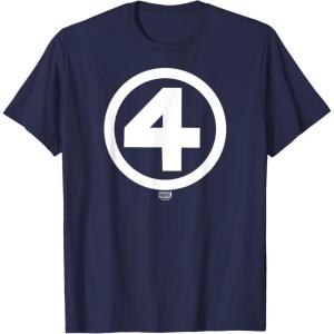 imageFantastic Four  White Logo TShirtNavy Blue