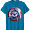 imageMarvel Captain America 4 Brave New World Shield Reflection TShirtSapphire Blue