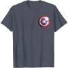 imageMarvel Studios Captain America Brave New World Shield Icon TShirtHeather Blue