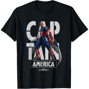 imageMarvel Captain America Brave New World New Cap Vintage TShirtBlack