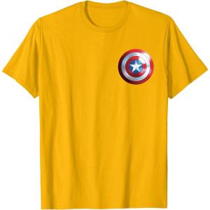 imageMarvel Studios Captain America Brave New World Shield Icon TShirtGolden Yellow
