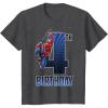 imageKids Marvel Universe Classic SpiderMan Epic 4th Birthday TShirtDark Heather Grey